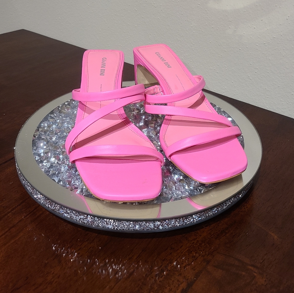 Bright pink sandals